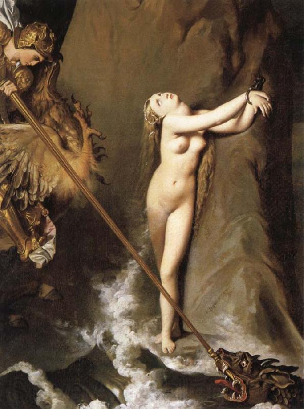 Jean-Auguste Dominique Ingres fRoger rescuing Angelique Spain oil painting art
